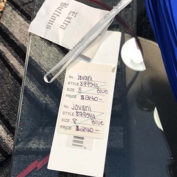 Royal Blue chiffon with train - Picture 9 of 16